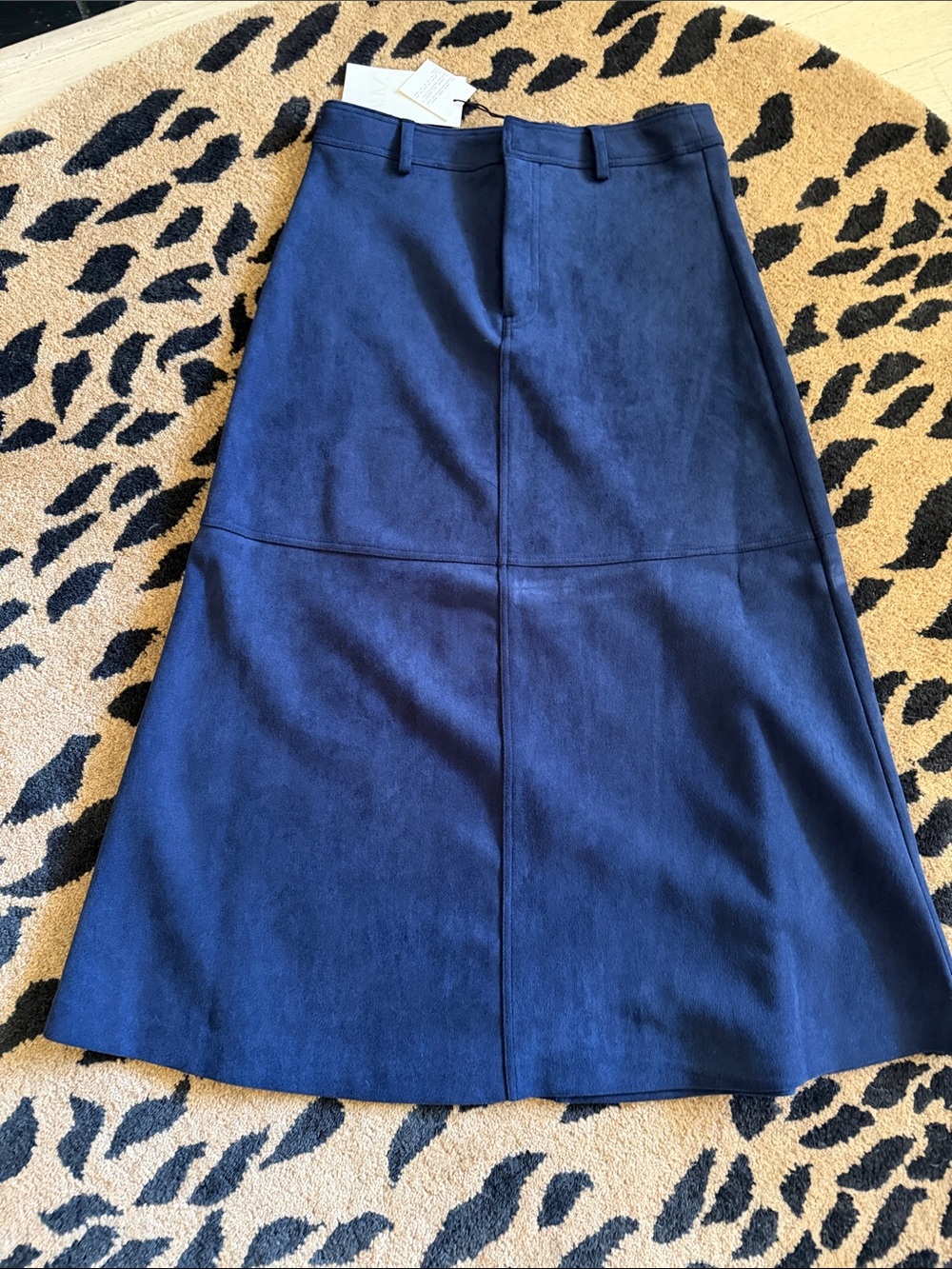 Zara Faux Suede Cape Skirt NWT